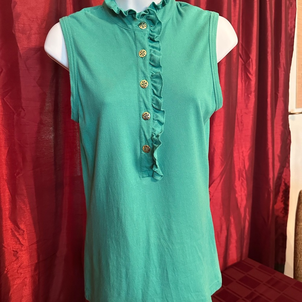 Tory Burch Teal Sleeveless Top